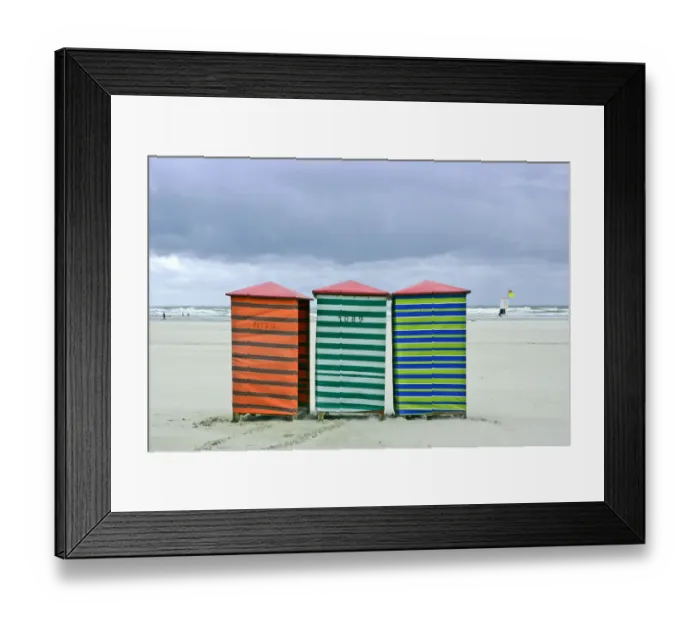 Framed Print : Change cabins on a deserted beach of the North Sea at end of the holiday season, Juist, Lower Saxony, Germany, Europe Framed Print : Change cabins on a deserted beach of the North Sea at end of the holiday season, Juist, Lower Saxony, Germany, Europe