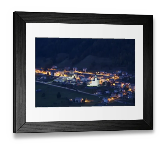 Framed Print : San Sebastiano at night, Folgaria, province of Trentino, Italy, Europe Framed Print : San Sebastiano at night, Folgaria, province of Trentino, Italy, Europe