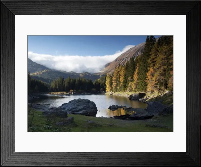 Framed Print : Lake Obernberg, Obernberg, Tyrol, Austria, Europe Framed Print : Lake Obernberg, Obernberg, Tyrol, Austria, Europe