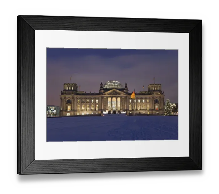 Framed Print : Reichstag building at night, winter, Tiergarten locality, Berlin, Germany, Europe Framed Print : Reichstag building at night, winter, Tiergarten locality, Berlin, Germany, Europe