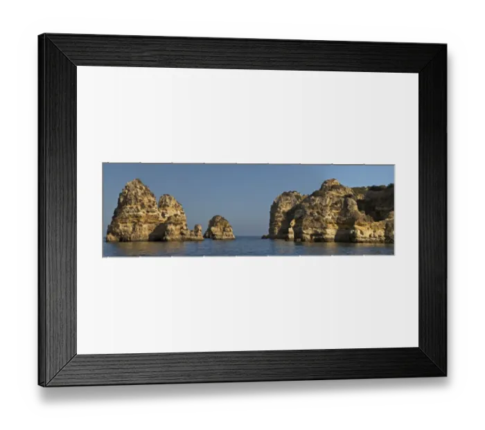 Framed Print : Rock formations in the sea at Lagos, Portugal, Europe Framed Print : Rock formations in the sea at Lagos, Portugal, Europe
