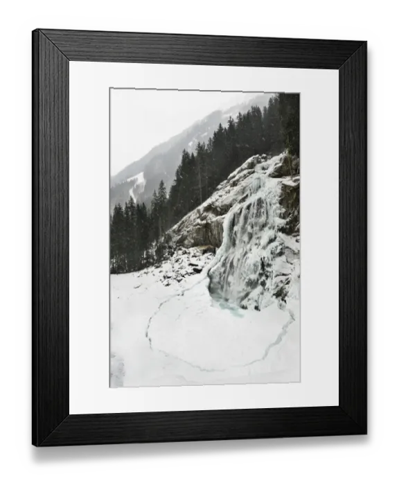 Framed Print : Krimmler Wasserfall waterfall in ice, first stage, Krimml, Salzburg, Austria, Europe Framed Print : Krimmler Wasserfall waterfall in ice, first stage, Krimml, Salzburg, Austria, Europe