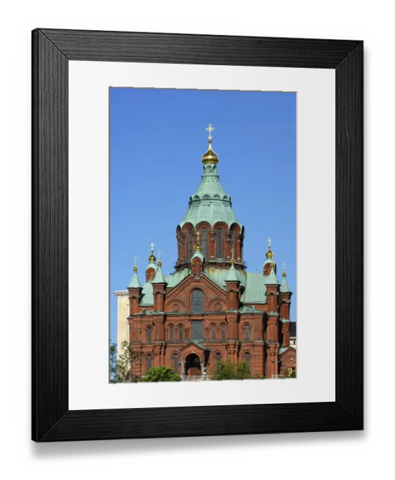 Framed Print : Orthodox Uspensky Cathedral, brick building, Helsinki, Finland, Europe Framed Print : Orthodox Uspensky Cathedral, brick building, Helsinki, Finland, Europe