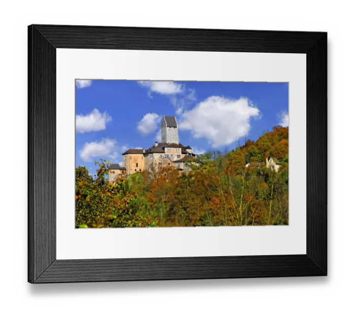 Framed Print : Clouds above Burg Kipfenberg castle with autumnal leaves, Kipfenberg, Naturpark Altmuehltal nature forest, Bavaria, Germany, Europe Framed Print : Clouds above Burg Kipfenberg castle with autumnal leaves, Kipfenberg, Naturpark Altmuehltal nature forest, Bavaria, Germany, Europe