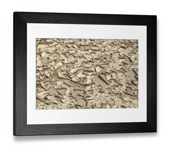 Framed Print : Desiccated sandy soil Framed Print : Desiccated sandy soil