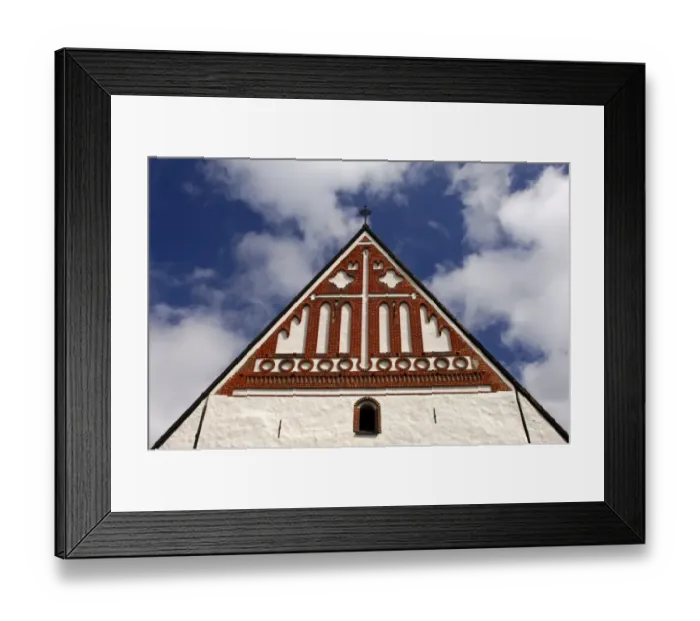 Framed Print : Gable of St. Marys Cathedral in Porvoo, Finland, Europe Framed Print : Gable of St. Marys Cathedral in Porvoo, Finland, Europe