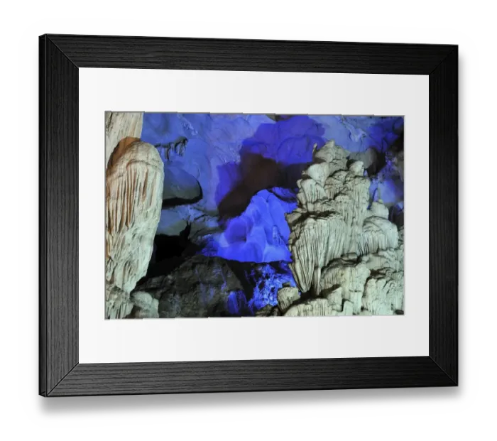 Framed Print : Colourfully, illuminated rock formation in Hang Sung Sot cave, Surprise Cave, Cave of Awe, a UNESCO World Heritage Site, stalactite cave in Halong Bay, Vietnam, Southeast Asia, Asia Framed Print : Colourfully, illuminated rock formation in Hang Sung Sot cave, Surprise Cave, Cave of Awe, a UNESCO World Heritage Site, stalactite cave in Halong Bay, Vietnam, Southeast Asia, Asia