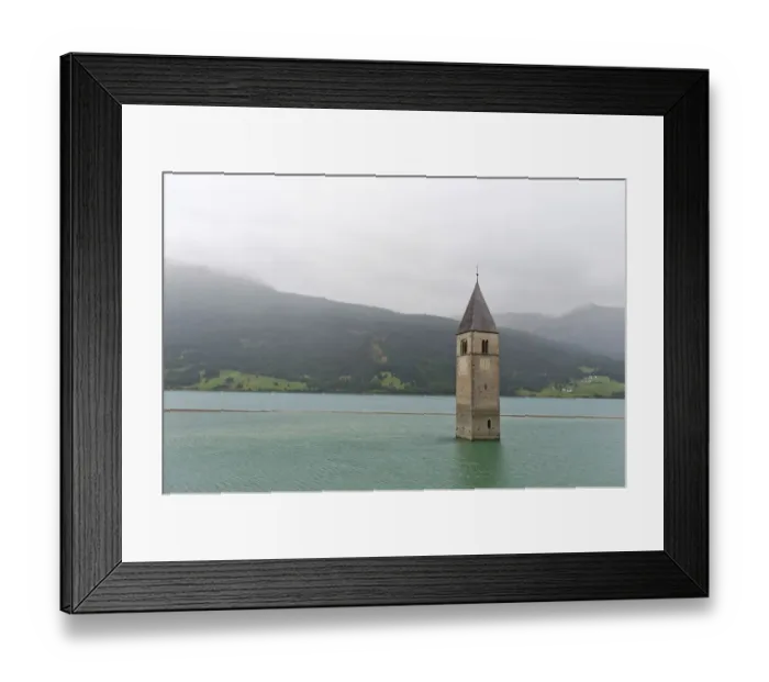 Framed Print : Church tower in the Reschensee lake, Graun im Vinschgau, South Tyrol province, Trentino-Alto Adige, Italy Framed Print : Church tower in the Reschensee lake, Graun im Vinschgau, South Tyrol province, Trentino-Alto Adige, Italy