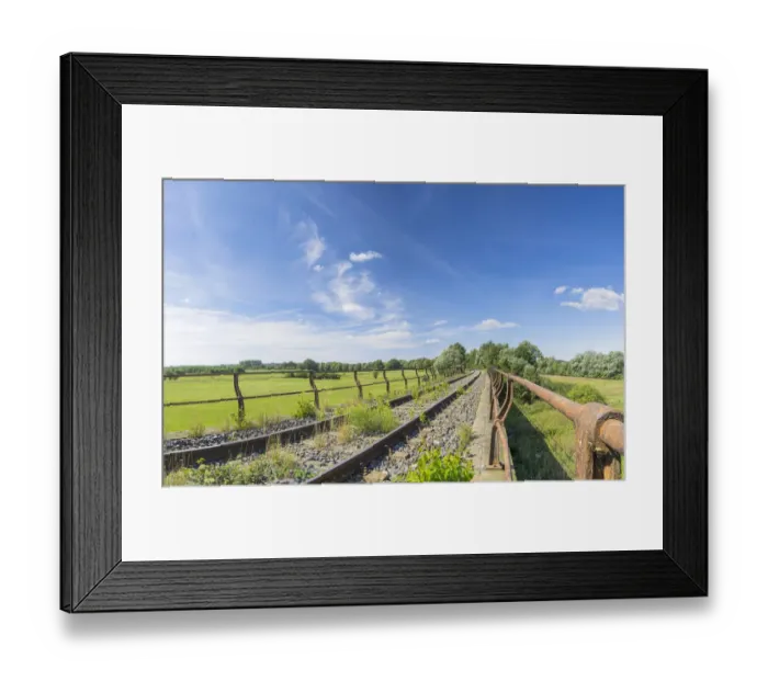 Framed Print : Railway line, Marklohe, Lower Saxony, Germany Framed Print : Railway line, Marklohe, Lower Saxony, Germany