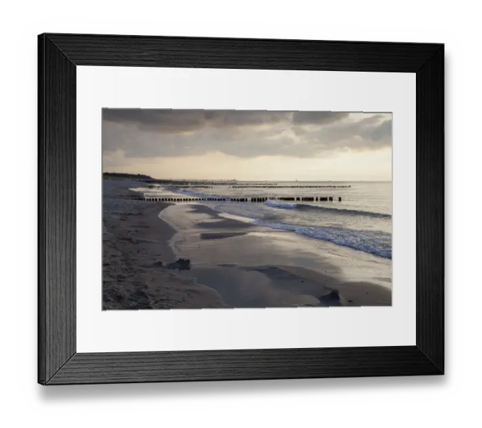 Framed Print : Baltic Sea coast in the evening light, Graal-Mueritz, Baltic Sea spa resort, Mecklenburg-Western Pomerania, Germany Framed Print : Baltic Sea coast in the evening light, Graal-Mueritz, Baltic Sea spa resort, Mecklenburg-Western Pomerania, Germany