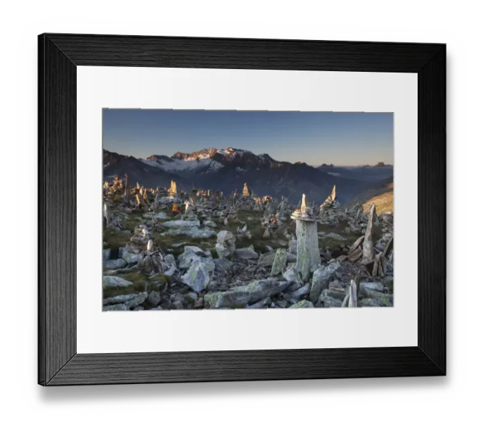Framed Print : Cairns on the Peterskopfl, Ginzling, Tyrol, Austria Framed Print : Cairns on the Peterskopfl, Ginzling, Tyrol, Austria