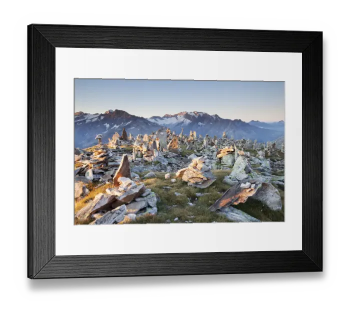 Framed Print : Cairns on the Peterskopfl, Ginzling, Tyrol, Austria Framed Print : Cairns on the Peterskopfl, Ginzling, Tyrol, Austria