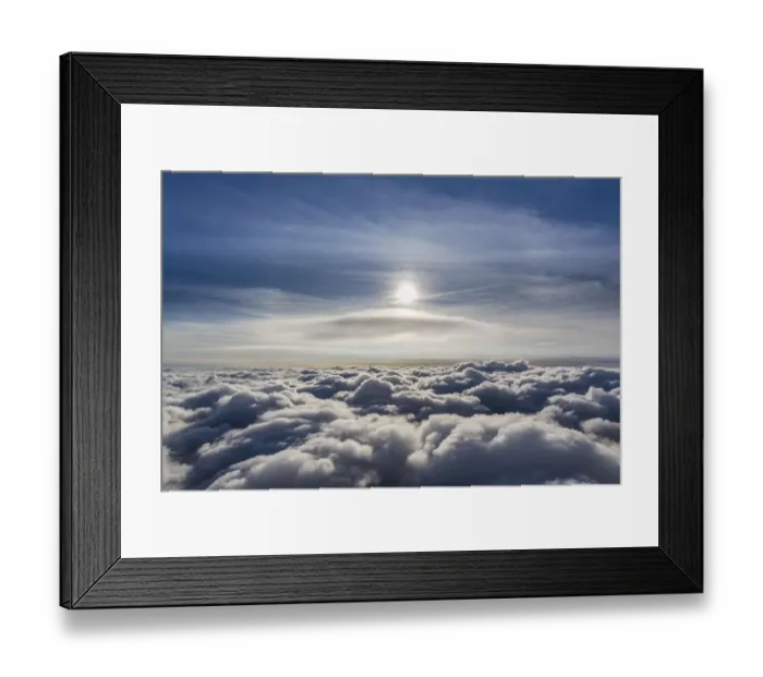 Framed Print : Lenticular cloud, Cumulus lenticularis, above the top layer of clouds, North Rhine-Westphalia, Germany Framed Print : Lenticular cloud, Cumulus lenticularis, above the top layer of clouds, North Rhine-Westphalia, Germany