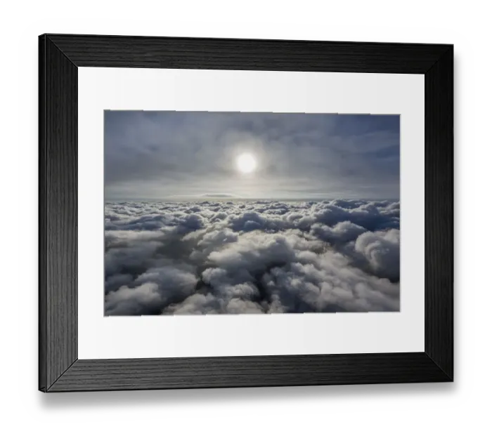 Framed Print : Sun above the clouds, North Rhine-Westphalia, Germany Framed Print : Sun above the clouds, North Rhine-Westphalia, Germany