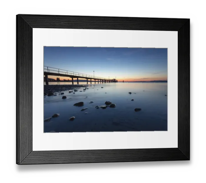 Framed Print : Blue hour at the ship pier of Mannenbach, Lake Constance, Canton of Thurgau, Switzerland Framed Print : Blue hour at the ship pier of Mannenbach, Lake Constance, Canton of Thurgau, Switzerland