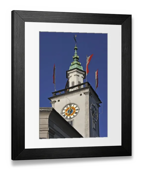 Framed Print : Tower of the Old Town Hall, from the beginning of the 17th century, Salzburg, Salzburg State, Austria Framed Print : Tower of the Old Town Hall, from the beginning of the 17th century, Salzburg, Salzburg State, Austria