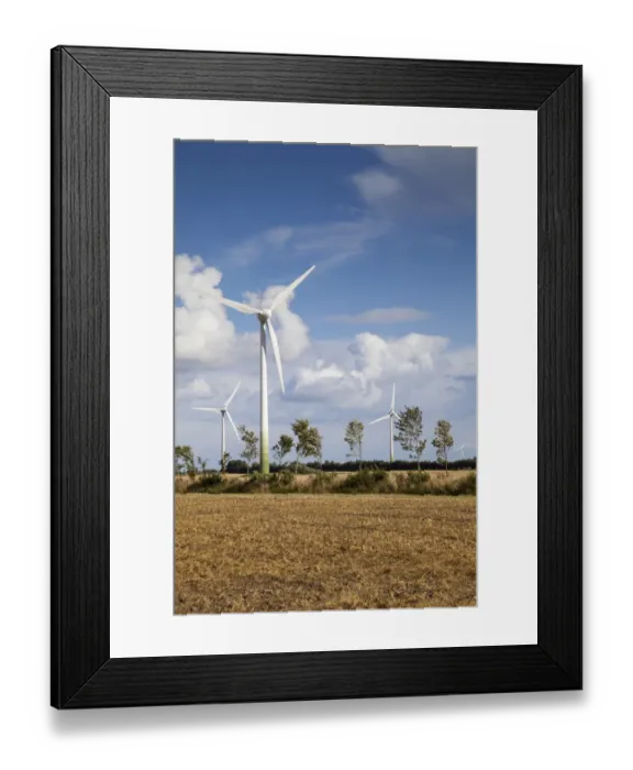 Framed Print : Wind turbines, Fehmarn island, Schleswig-Holstein, Germany