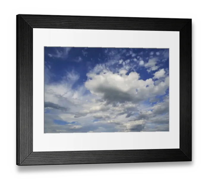 Framed Print : Cirrus clouds and cumulus clouds Framed Print : Cirrus clouds and cumulus clouds