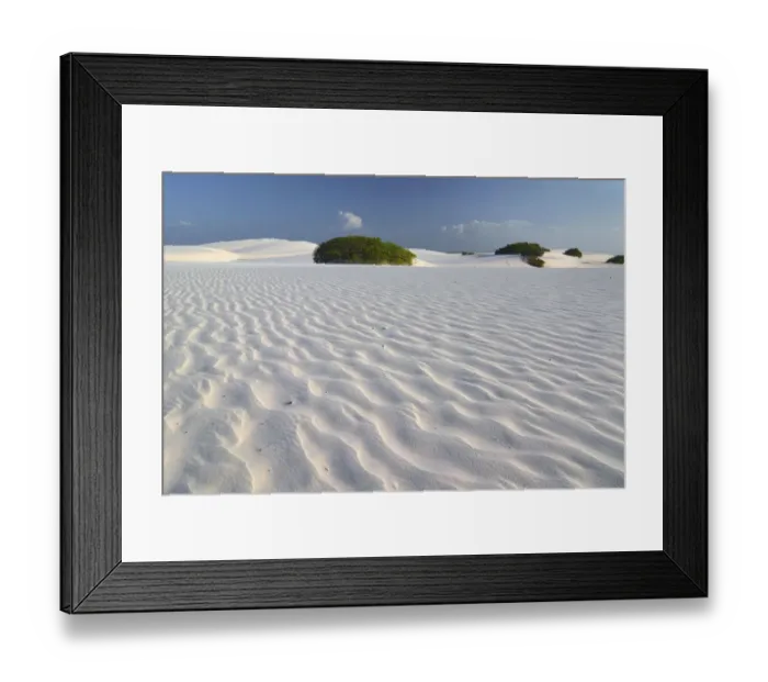 Framed Print : Desert landscape, Parque Nacional dos Lencois Maranhenses or Lencois Maranhenses National Park, Maranhao, Brazil