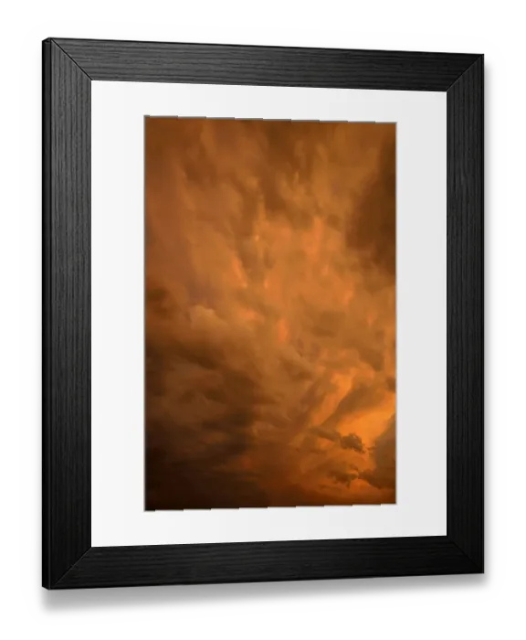 Framed Print : Dramatic clouds in the sky, after sunset, Baden-Wurttemberg, Germany