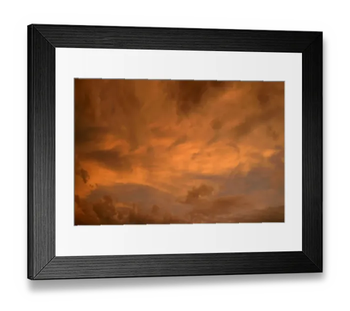 Framed Print : Dramatic clouds in the sky, after sunset, Baden-Wurttemberg, Germany