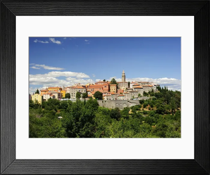 Framed Print : Small town situated on a hill, Motovun, Istria, Croatia Framed Print : Small town situated on a hill, Motovun, Istria, Croatia