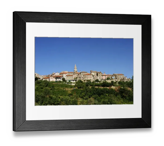 Framed Print : Small town situated on a hill, Motovun, Istria, Croatia Framed Print : Small town situated on a hill, Motovun, Istria, Croatia