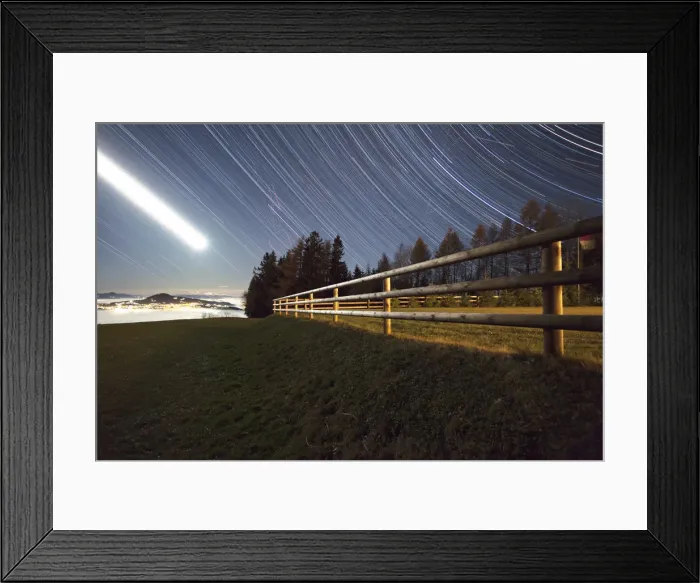 Framed Print : Star traces above Gupf AR, near Rehetobel, Canton of Appenzell Innerrhoden, Switzerland Framed Print : Star traces above Gupf AR, near Rehetobel, Canton of Appenzell Innerrhoden, Switzerland