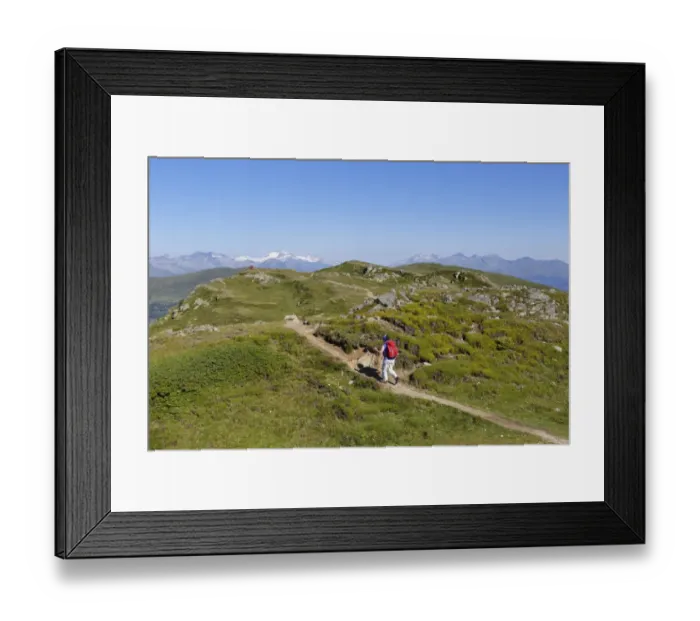Framed Print : Hiker on Lammersdorfer Berg mountain, Millstatt am See, Spittal an der Drau, Carinthia, Austria Framed Print : Hiker on Lammersdorfer Berg mountain, Millstatt am See, Spittal an der Drau, Carinthia, Austria