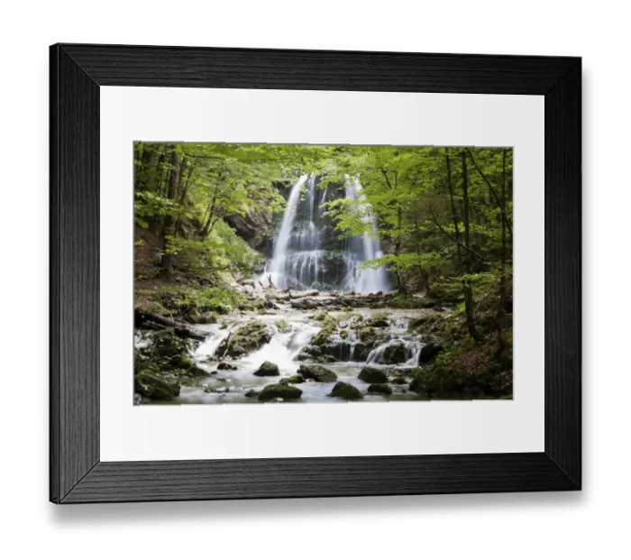 Framed Print : Waterfall, Josefstal, Schliersee, Upper Bavaria, Bavaria, Germany Framed Print : Waterfall, Josefstal, Schliersee, Upper Bavaria, Bavaria, Germany