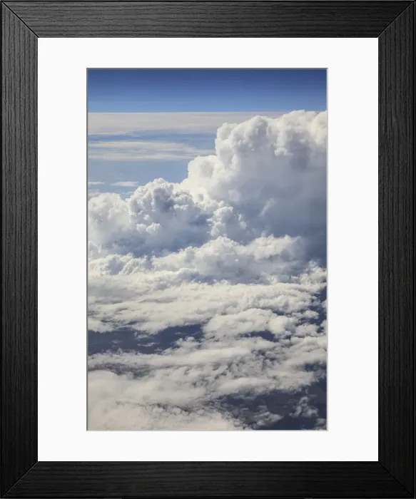 Framed Print : Cumulus clouds, aerial view Framed Print : Cumulus clouds, aerial view