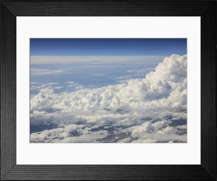 Framed Print : Cumulus clouds, aerial view Framed Print : Cumulus clouds, aerial view