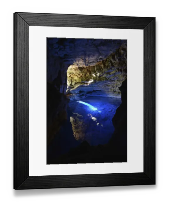 Framed Print : Poco Encantado cave with light beams, Chapada Diamantina, State of Bahia, Brazil Framed Print : Poco Encantado cave with light beams, Chapada Diamantina, State of Bahia, Brazil