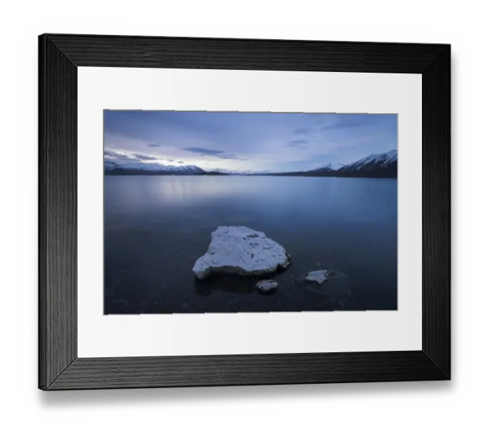 Framed Print : Blue Hour, dusk, at Lake Tekapo in front of mountain range, Canterbury Region, South Island, New Zealand Framed Print : Blue Hour, dusk, at Lake Tekapo in front of mountain range, Canterbury Region, South Island, New Zealand