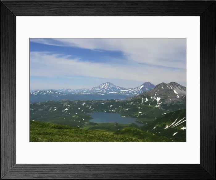 Framed Print : View from Pauzhekta of Kurile Lake and the Ilinskaya volcano, Pauzhetka, Kamchatka Peninsula, Russia Framed Print : View from Pauzhekta of Kurile Lake and the Ilinskaya volcano, Pauzhetka, Kamchatka Peninsula, Russia