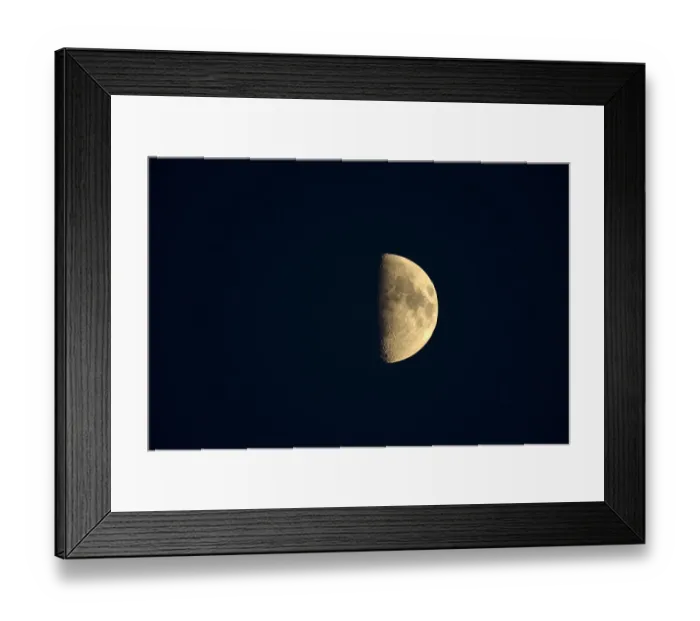 Framed Print : Waxing crescent moon, Baden-Wurttemberg, Germany Framed Print : Waxing crescent moon, Baden-Wurttemberg, Germany