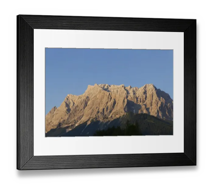 Framed Print : Mt Zugspitze and Mt Schneefernerkopf, Wetterstein Range, from Ehrwald, Tyrol, Austria Framed Print : Mt Zugspitze and Mt Schneefernerkopf, Wetterstein Range, from Ehrwald, Tyrol, Austria