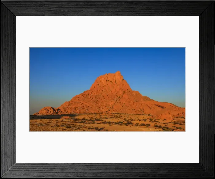 Framed Print : Rock formations in the evening light around the Spitzkoppe, Namibia Framed Print : Rock formations in the evening light around the Spitzkoppe, Namibia