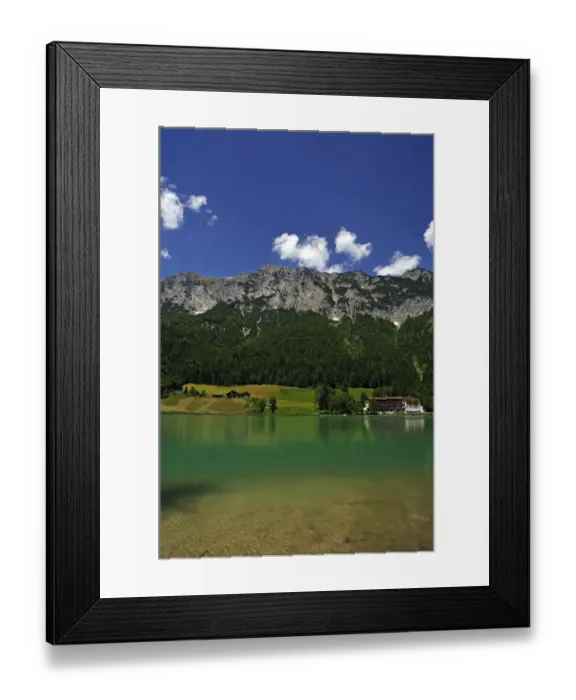 Framed Print : Reiter Alps, the shimmering green Lake Hintersee at the front, Ramsau bei Berchtesgaden, Berchtesgadener Land District, Upper Bavaria, Bavaria, Germany Framed Print : Reiter Alps, the shimmering green Lake Hintersee at the front, Ramsau bei Berchtesgaden, Berchtesgadener Land District, Upper Bavaria, Bavaria, Germany