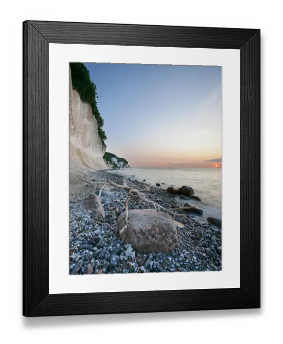 Framed Print : Chalk cliffs at sunrise, Sassnitz, Rugen, Mecklenburg-Western Pomerania, Germany Framed Print : Chalk cliffs at sunrise, Sassnitz, Rugen, Mecklenburg-Western Pomerania, Germany