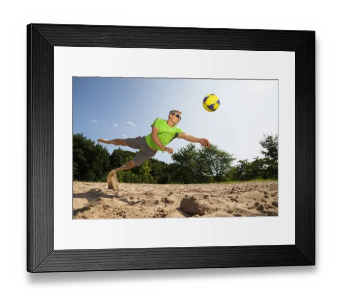 Framed Print : Beach volleyball player, 44 years, Schorndorf, Baden-Wurttemberg, Germany Framed Print : Beach volleyball player, 44 years, Schorndorf, Baden-Wurttemberg, Germany