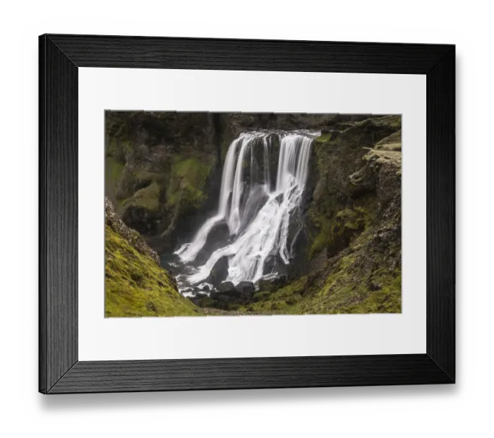 Framed Print : Fagrifoss waterfall, river Geirlandsa, Lakagigar region, Vatnajokull National Park, highlands, Iceland Framed Print : Fagrifoss waterfall, river Geirlandsa, Lakagigar region, Vatnajokull National Park, highlands, Iceland
