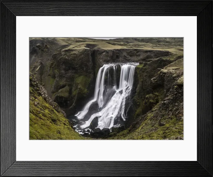 Framed Print : Fagrifoss waterfall, river Geirlandsa, Lakagigar region, Vatnajokull National Park, highlands, Iceland Framed Print : Fagrifoss waterfall, river Geirlandsa, Lakagigar region, Vatnajokull National Park, highlands, Iceland