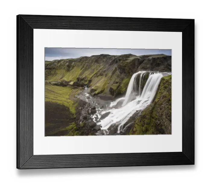 Framed Print : Fagrifoss waterfall, river Geirlandsa, Lakagigar region, Vatnajokull National Park, highlands, Iceland Framed Print : Fagrifoss waterfall, river Geirlandsa, Lakagigar region, Vatnajokull National Park, highlands, Iceland