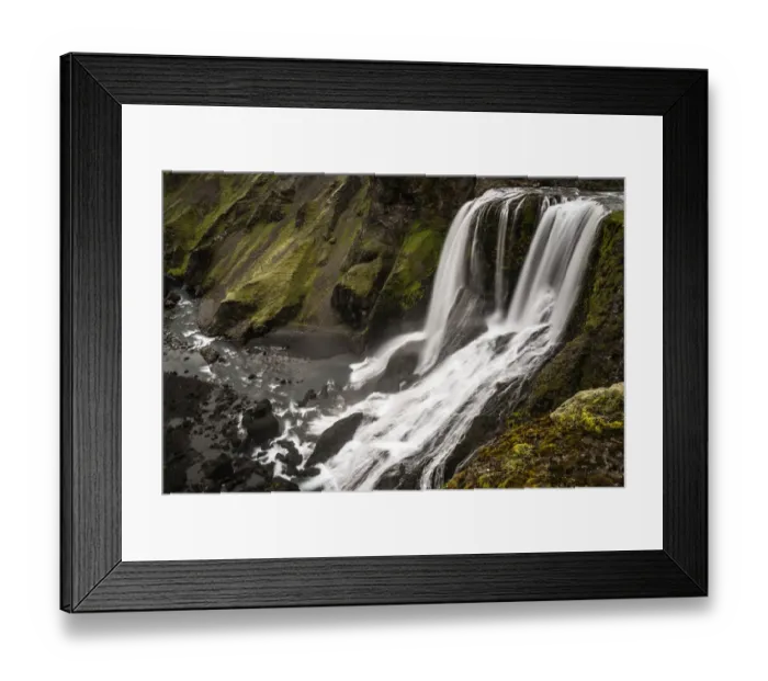 Framed Print : Fagrifoss waterfall, river Geirlandsa, Lakagigar region, Vatnajokull National Park, highlands, Iceland Framed Print : Fagrifoss waterfall, river Geirlandsa, Lakagigar region, Vatnajokull National Park, highlands, Iceland