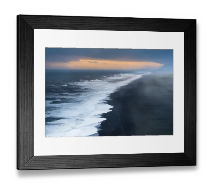 Framed Print : Dramatic clouds, black sandy beach near Dyrholaey, south coast, Southern Region, Iceland Framed Print : Dramatic clouds, black sandy beach near Dyrholaey, south coast, Southern Region, Iceland