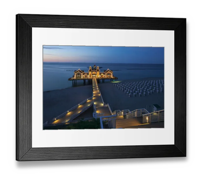 Framed Print : Sellin Pier at dusk, Baltic Seaside Resort Sellin, Rugen, Mecklenburg-Western Pomerania, Germany Framed Print : Sellin Pier at dusk, Baltic Seaside Resort Sellin, Rugen, Mecklenburg-Western Pomerania, Germany