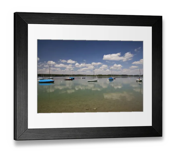 Framed Print : Boats on Lake Woerth, Erling, Andechs, Funfseenland, Upper Bavaria, Bavaria, Germany Framed Print : Boats on Lake Woerth, Erling, Andechs, Funfseenland, Upper Bavaria, Bavaria, Germany