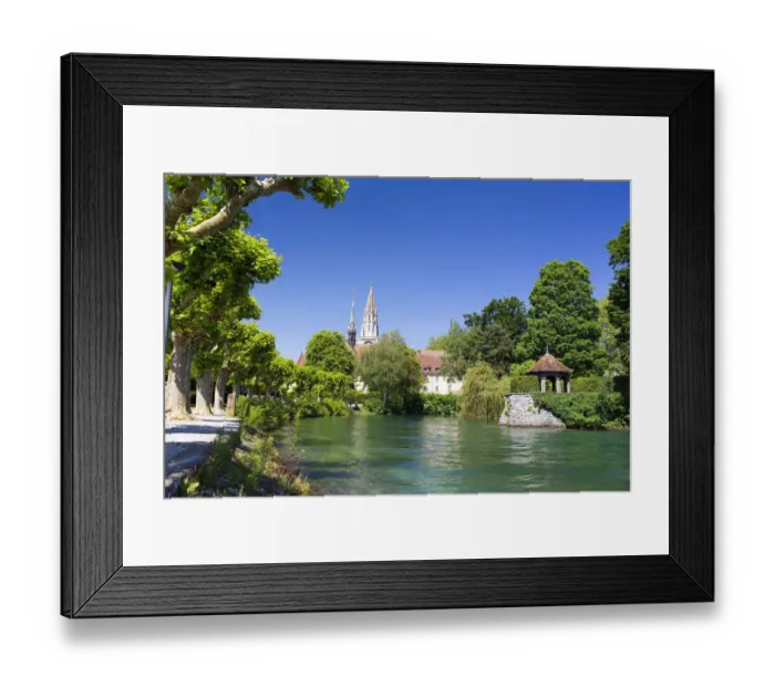 Framed Print : Minster of Our Lady with Lake Constance in the front and the Pavilion of Dominicans Island, Konstanz, Baden-Wuerttemberg, Germany Framed Print : Minster of Our Lady with Lake Constance in the front and the Pavilion of Dominicans Island, Konstanz, Baden-Wuerttemberg, Germany
