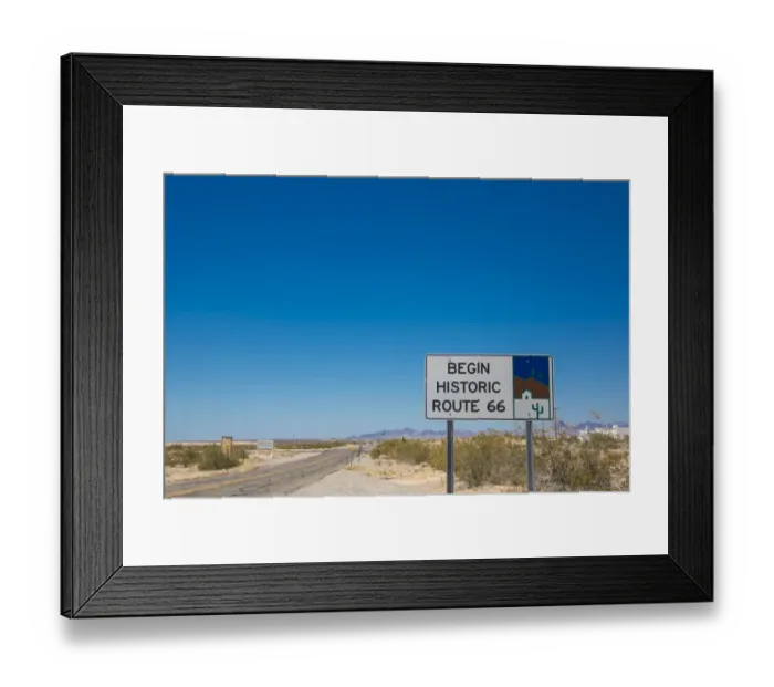 Framed Print : Route 66, sign, Mohave Valley, Arizona, United States Framed Print : Route 66, sign, Mohave Valley, Arizona, United States